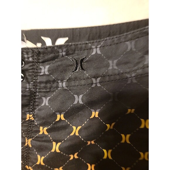 Hurley Mens Size 32 Black Pink Blue Orange Logo  Boardshorts - Picture 2 of 8